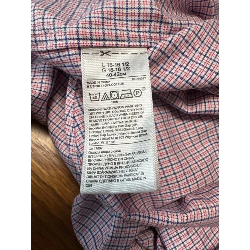 Banana Republic Mens Non-Iron Cotton Standard Fit Button-Down Shirt  Size L
